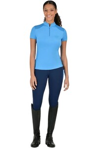 2024 Dublin Womens Tabby Short Sleeve Riding Top 10230430 - Coastal Blue